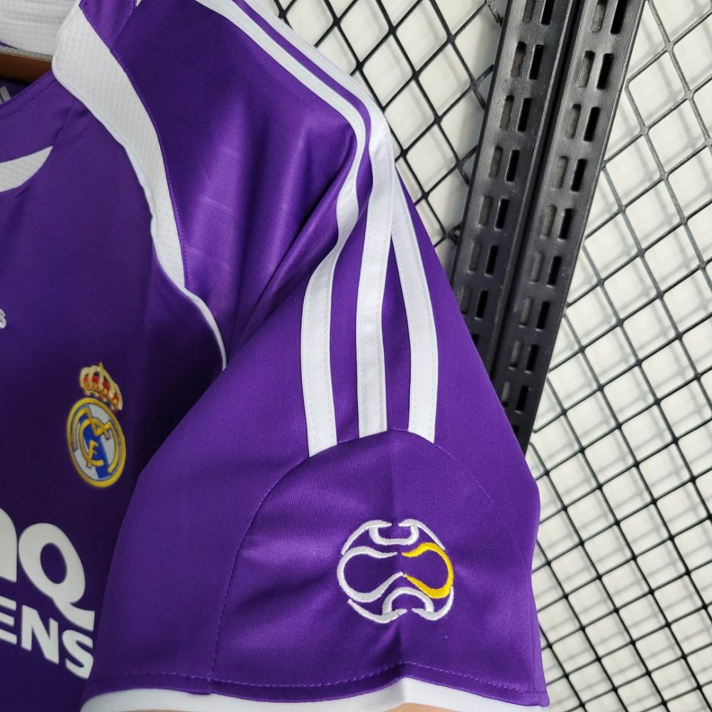 1:1 copy top quality 2006/2007 Retro Real Madrid Third Away Purple Football Shirt