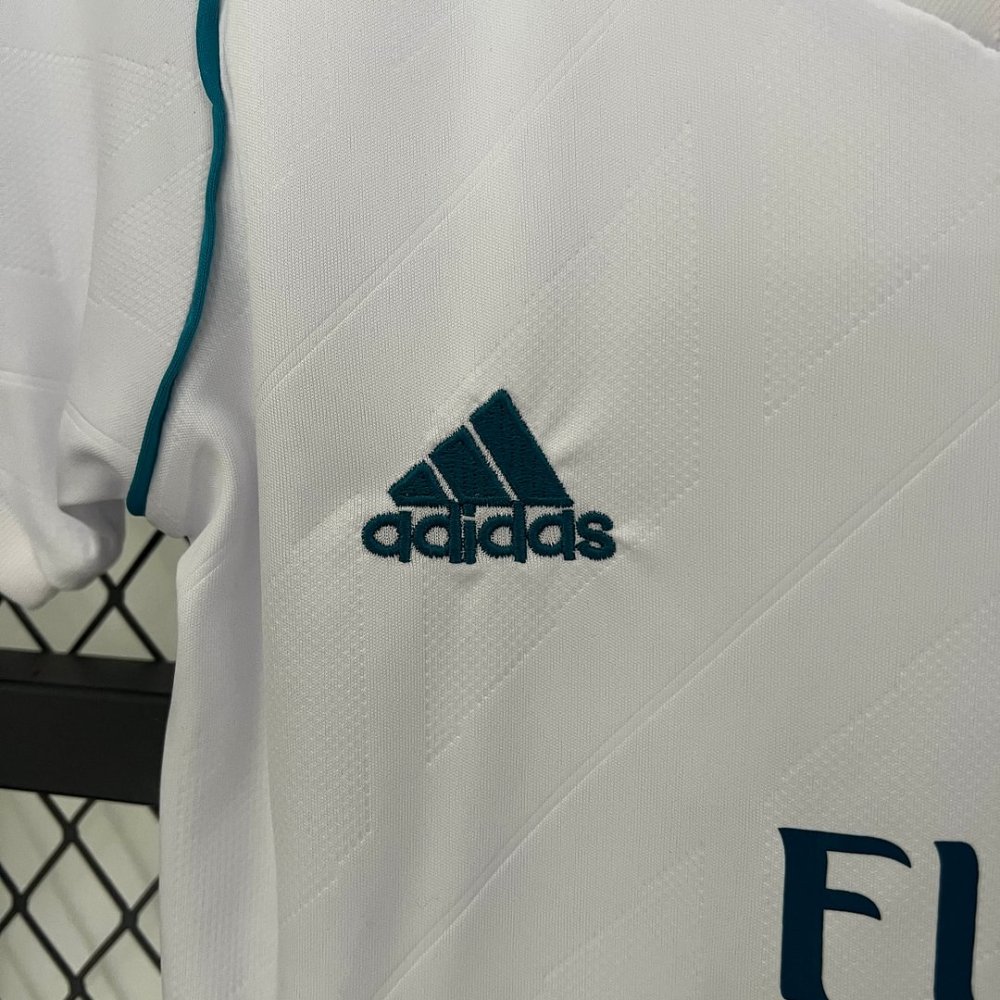 1:1 copy top quality 2017/2018 Retro Real Madrid Home Football Shirt Kids Size