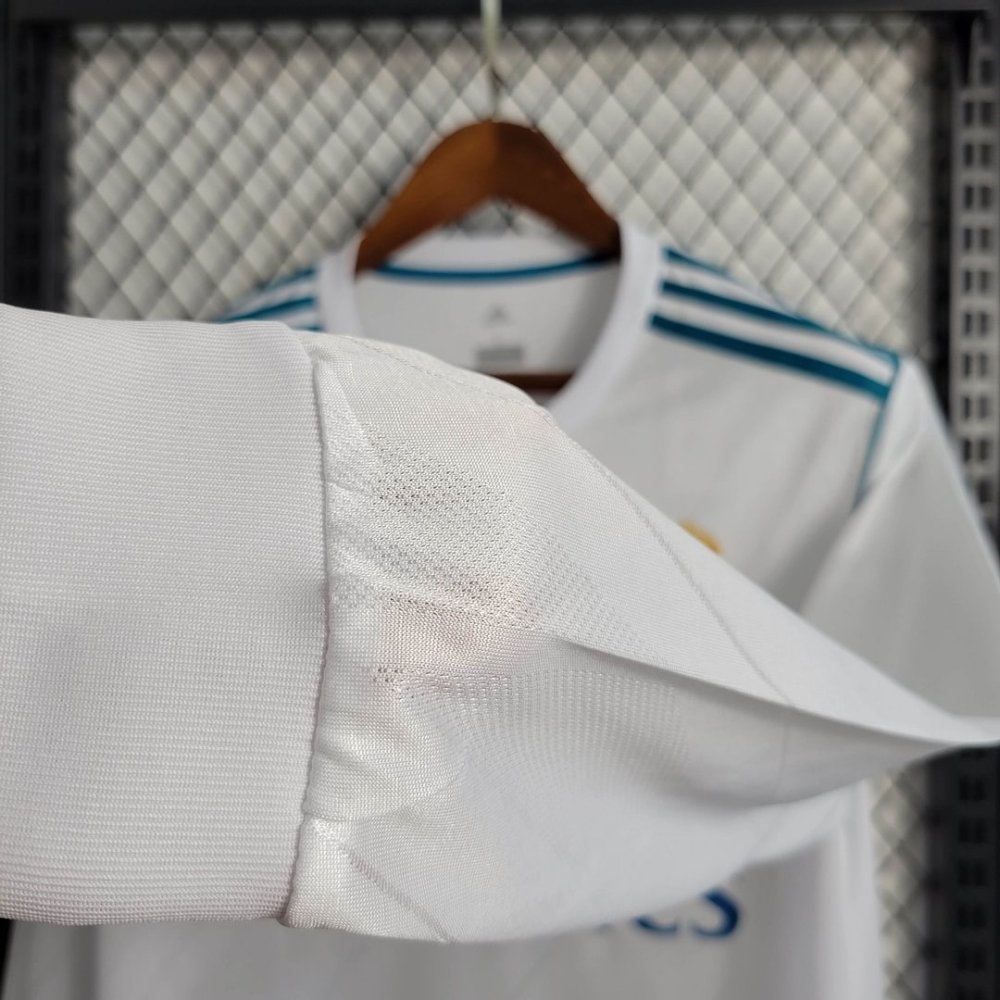 1:1 copy top quality 2017/2018 Retro Long Sleeve Real Madrid Home Football Shirt