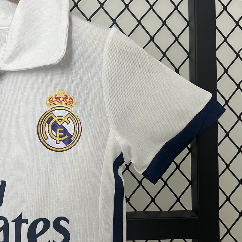 1:1 copy top quality 2016/2017 Retro Real Madrid Home Football Shirt Kids Size