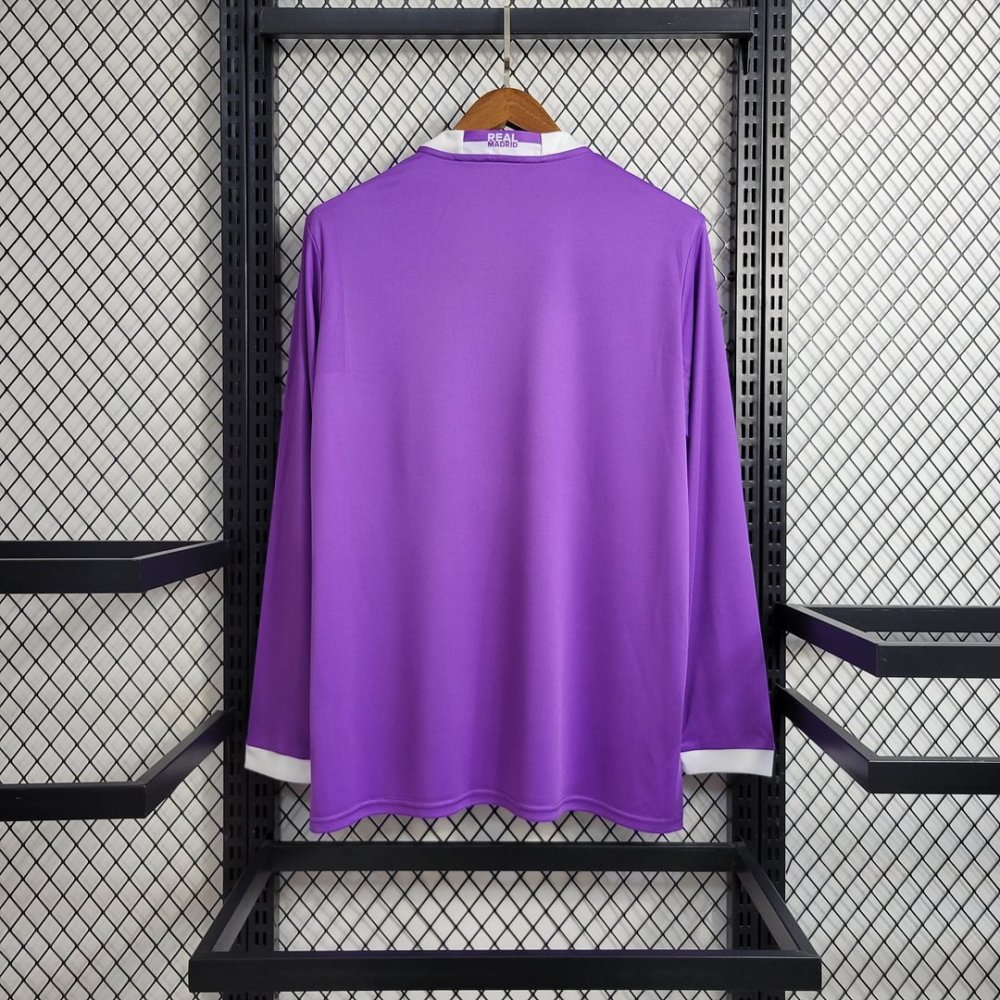 1:1 copy top quality 2016/2017 Retro Long Sleeve Real Madrid Away Football Shirt