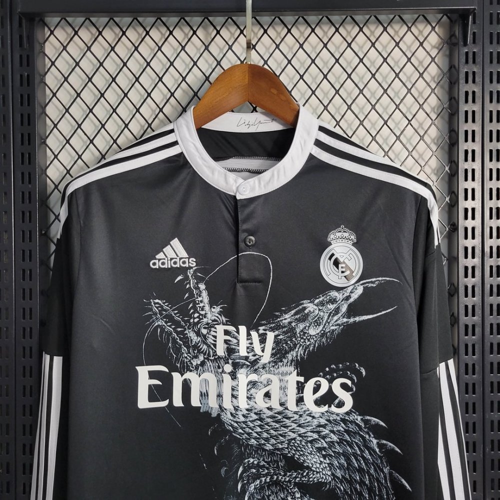 1:1 copy top quality 2014/2015 Retro Long Sleeve Real Madrid Third Away Football Shirt