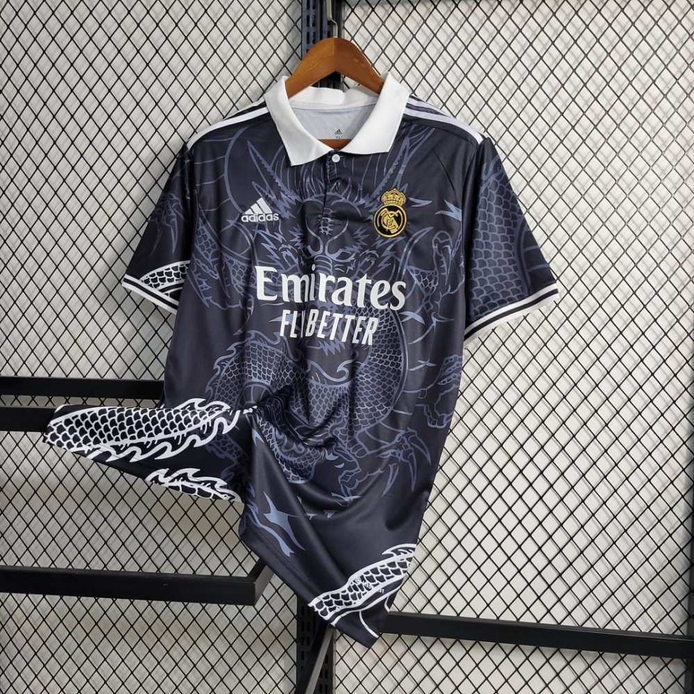 1:1 copy top quality 2023/2024 Real Madrid Chinese Dragon Black Football Shirt