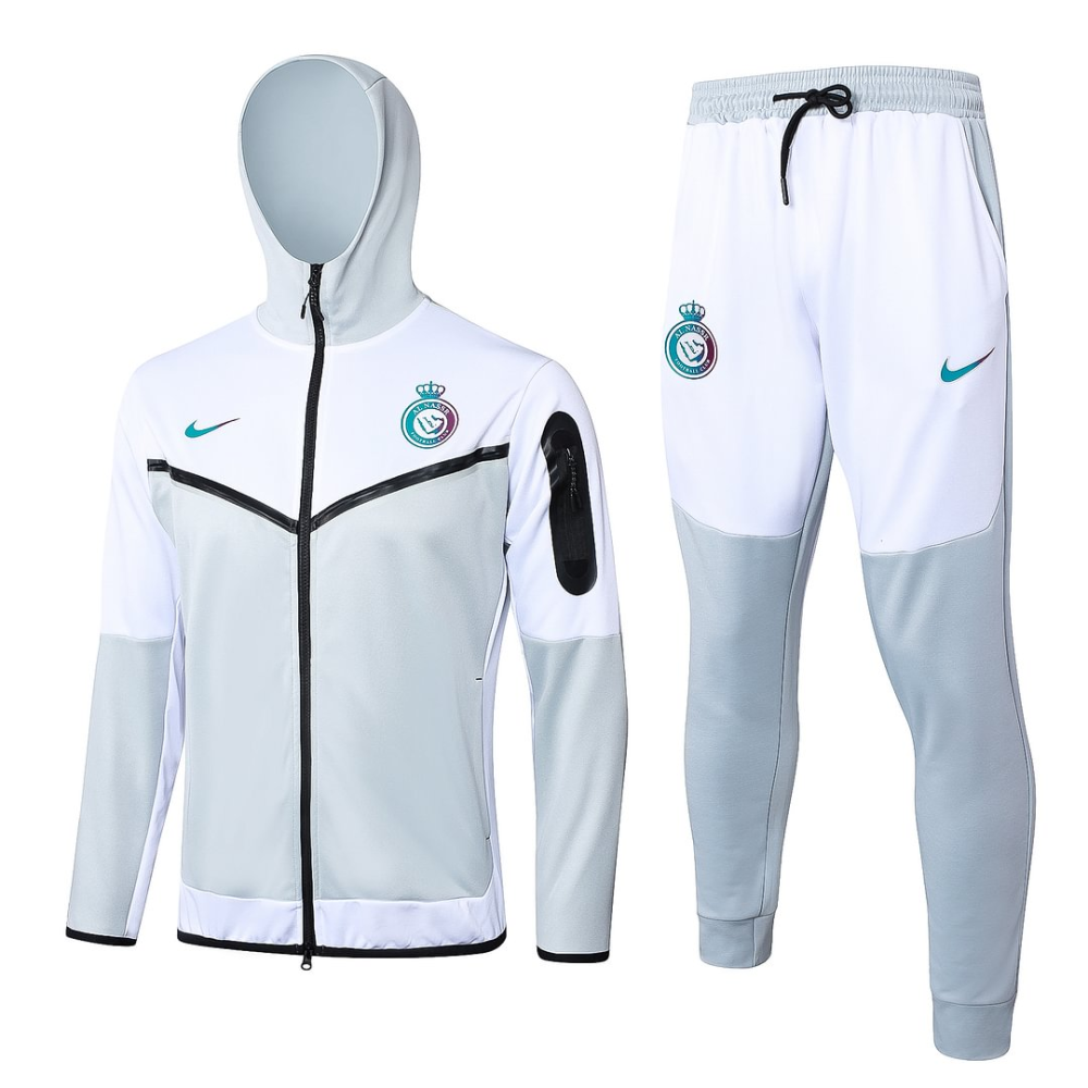 2023/2024 Al-Nassr Long Zipped Jacket Light Grey Football Shirt