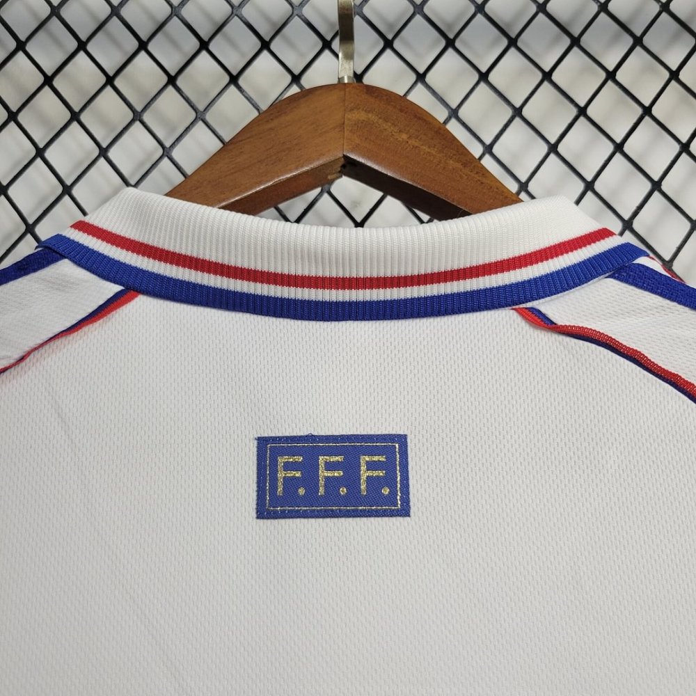 1:1 copy top quality 1998 Retro France Away Football Shirt