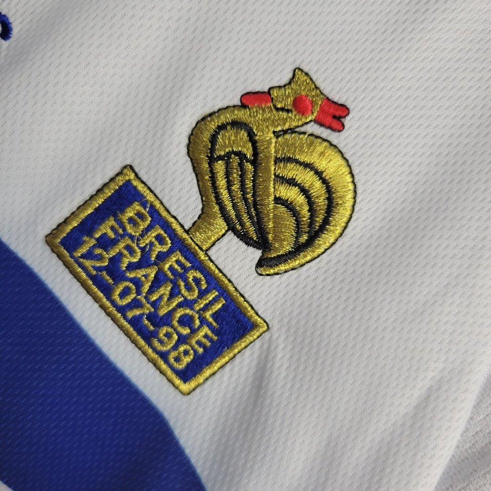 1:1 copy top quality 1998 Retro France Away Football Shirt