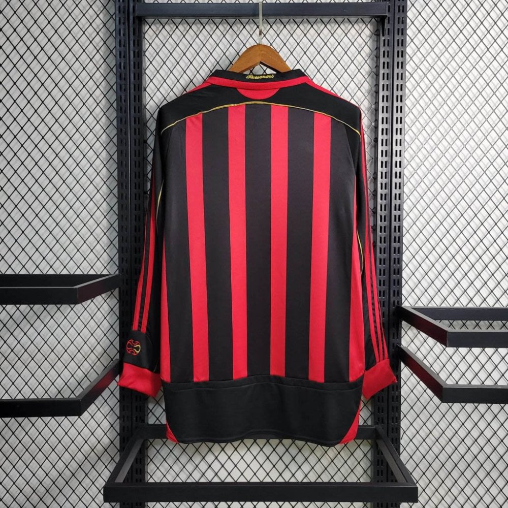 1:1 copy top quality 2006/2007 Retro Long Sleeve AC Milan Home Football Shirt