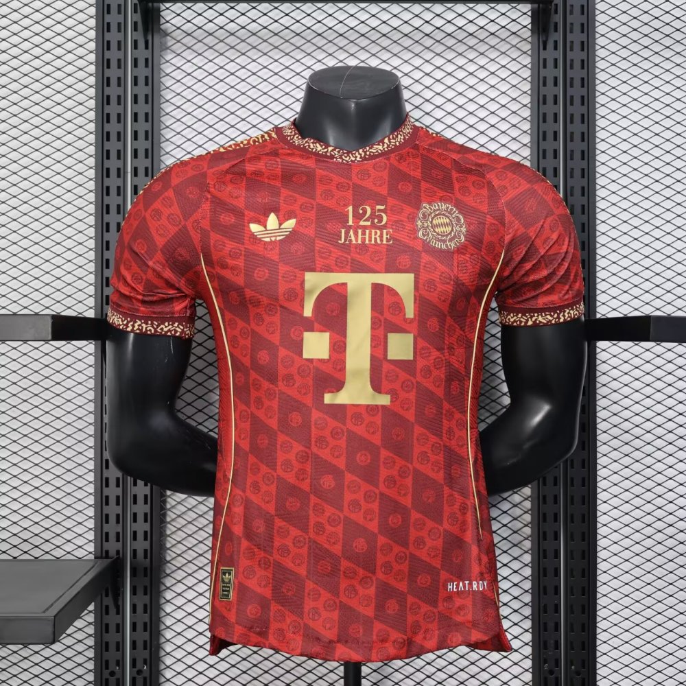 2025/2026 Bayern Munchen Red 125th Anniversary  Special Edition Football Shirt   For  Player Version