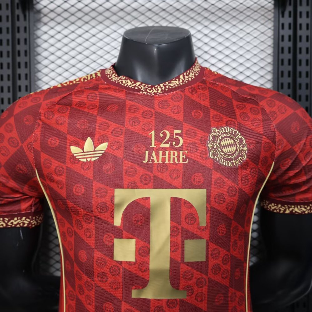 2025/2026 Bayern Munchen Red 125th Anniversary  Special Edition Football Shirt   For  Player Version