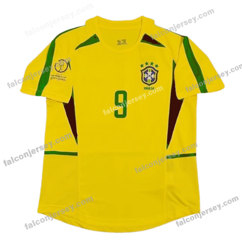 2002 Brazil World Cup Retro Jersey → Ronaldo #9