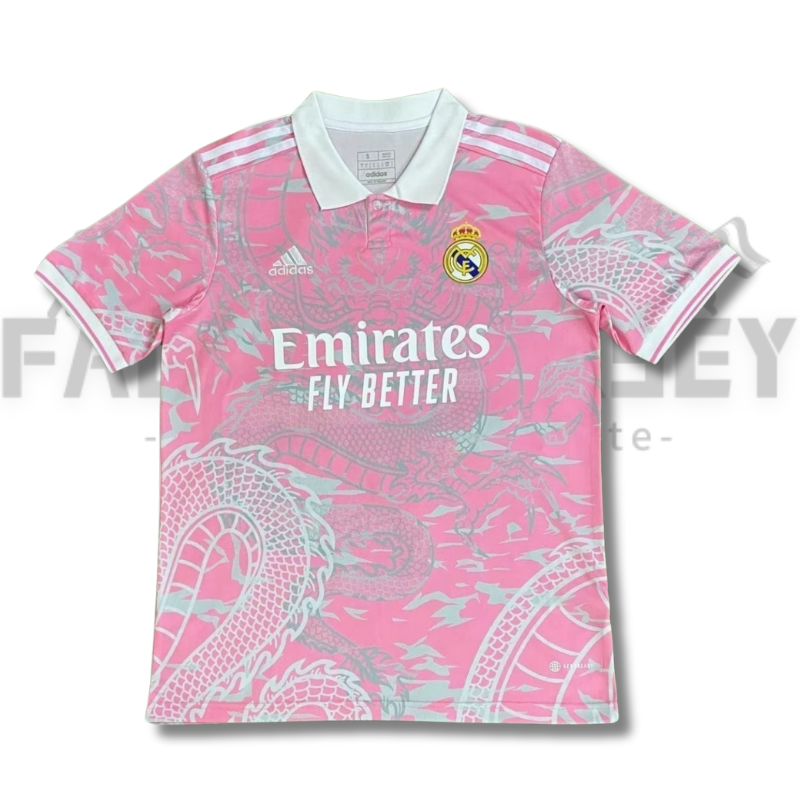2024/2025 Real Madrid Dragon Pink Football Jersey（Fans version）