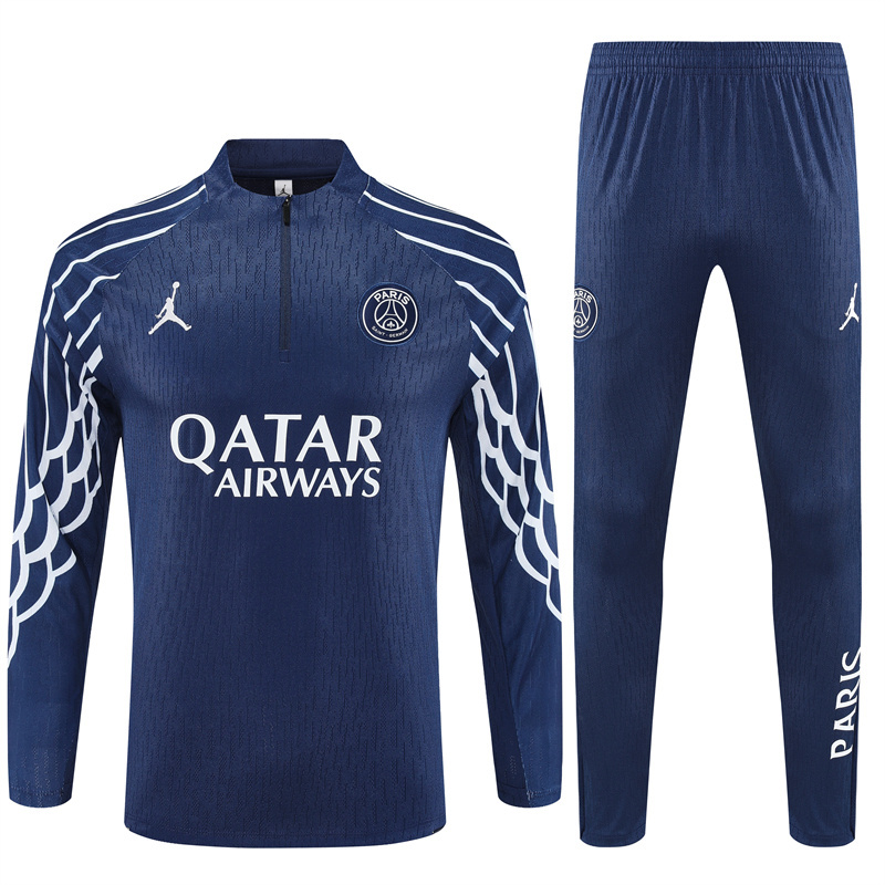 2025/2026 Paris Saint-Germain Long sleeved half zip training suit set