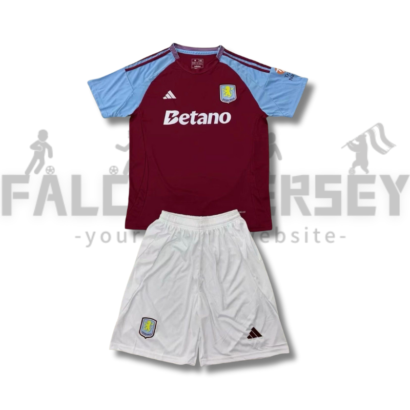 2025/2026 Aston Villa Home Football Jersey（For Kids）