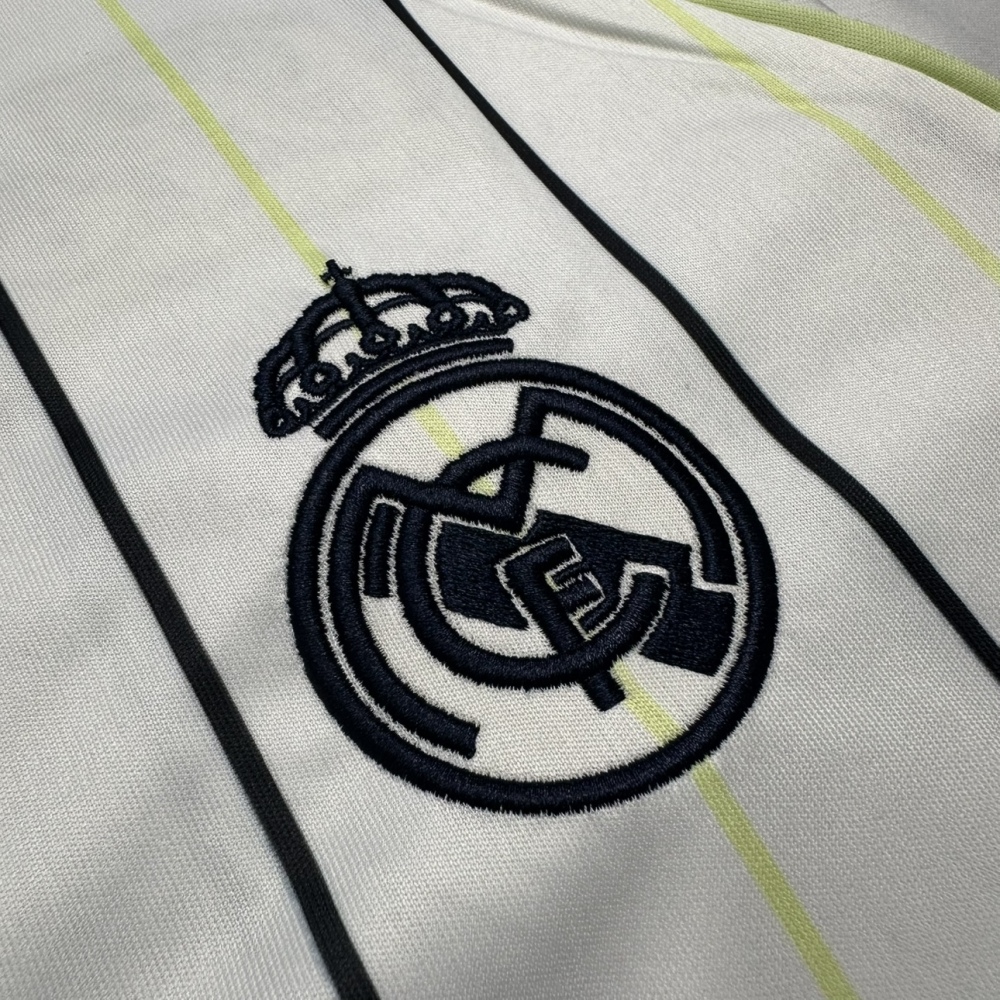 25/26 New Real Madrid Short Sleeve American Striped Football Shirt