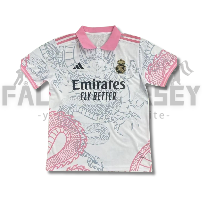 2025/2026 Real Madrid Pink Dragon Special Version Jersey（Fans Version）