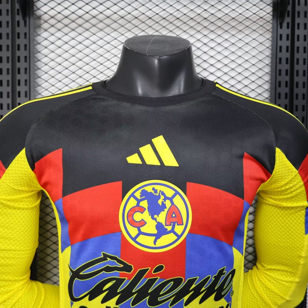 2025/2026 Club América Home Long sleeves Football Jersey （Player Version）