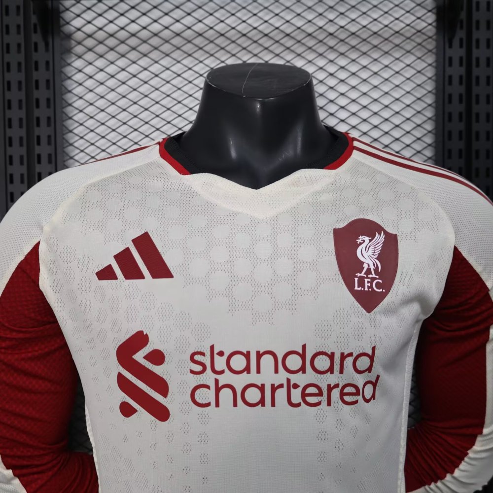 2025/2026 Liverpool Away Long Sleeve Jersey(Player Version)