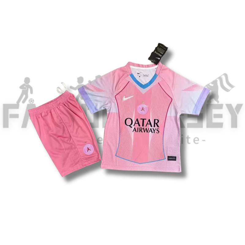 2025/2026 Paris Pink Special Football Jersey（For Kids）