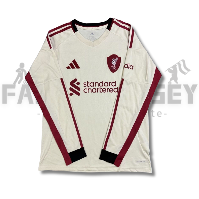 2025/2026 Liverpool Away Long Sleeve Jersey(Player Version)