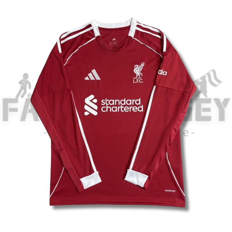 2025/2026 Liverpool Home Long Sleeve Jersey(Fans Version)