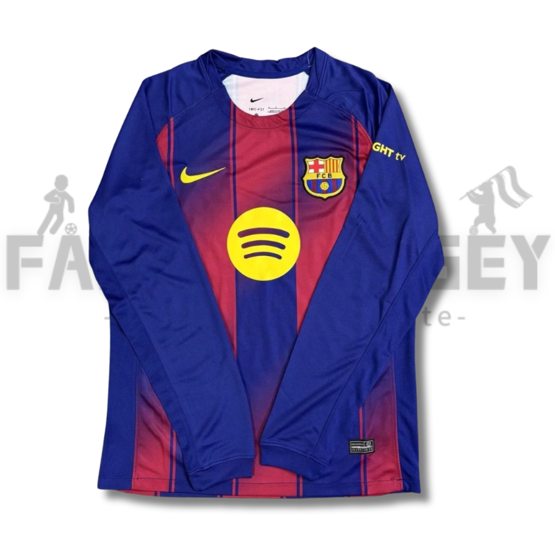 25/26 Barcelona Long sleeves Home Jersey（Fans Version）