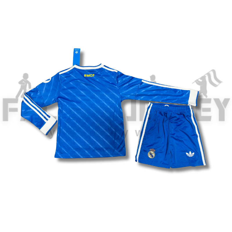 2025/2026 Real Madrid Third Long sleeves Kit (For Kids)