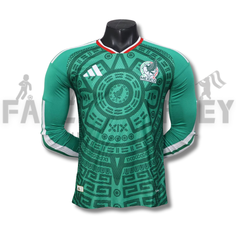 2026 Mexico World Cup Home Long sleeves Football Shirt（Player Edition ）
