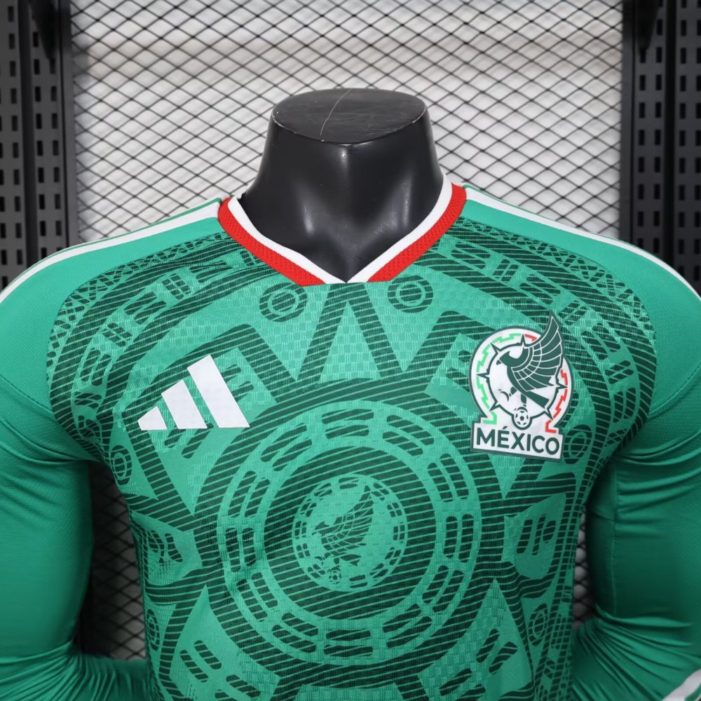 2026 Mexico World Cup Home Long sleeves Football Shirt（Player Edition ）