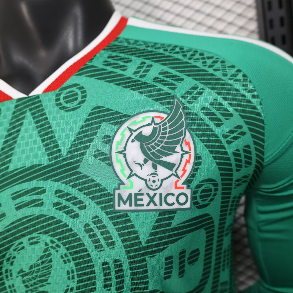 2026 Mexico World Cup Home Long sleeves Football Shirt（Player Edition ）
