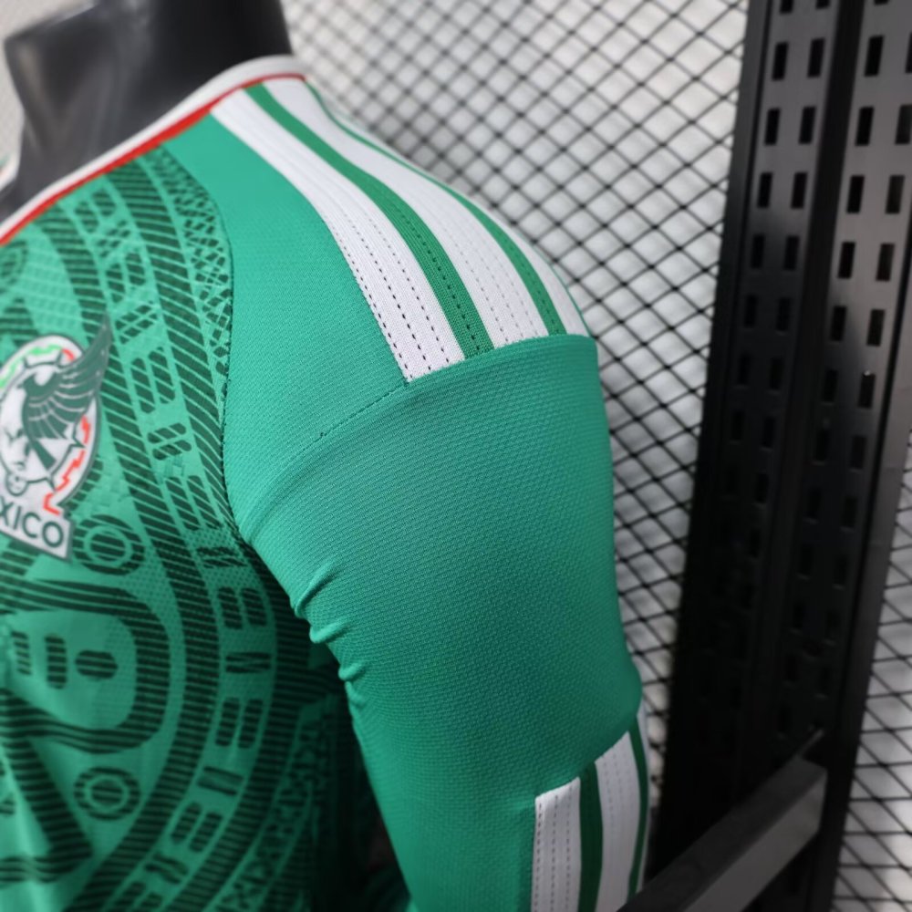 2026 Mexico World Cup Home Long sleeves Football Shirt（Player Edition ）
