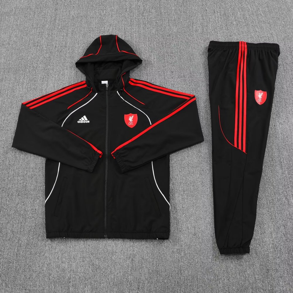 2025/2026 Liverpool Black Hooded Training Suit