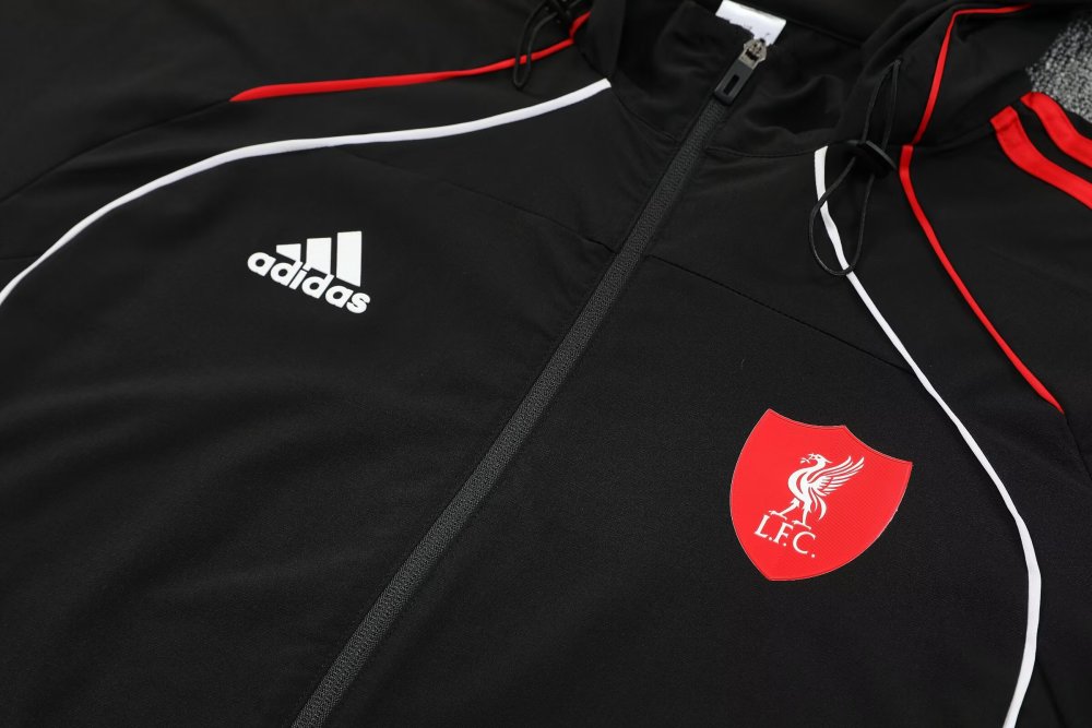 2025/2026 Liverpool Black Hooded Training Suit