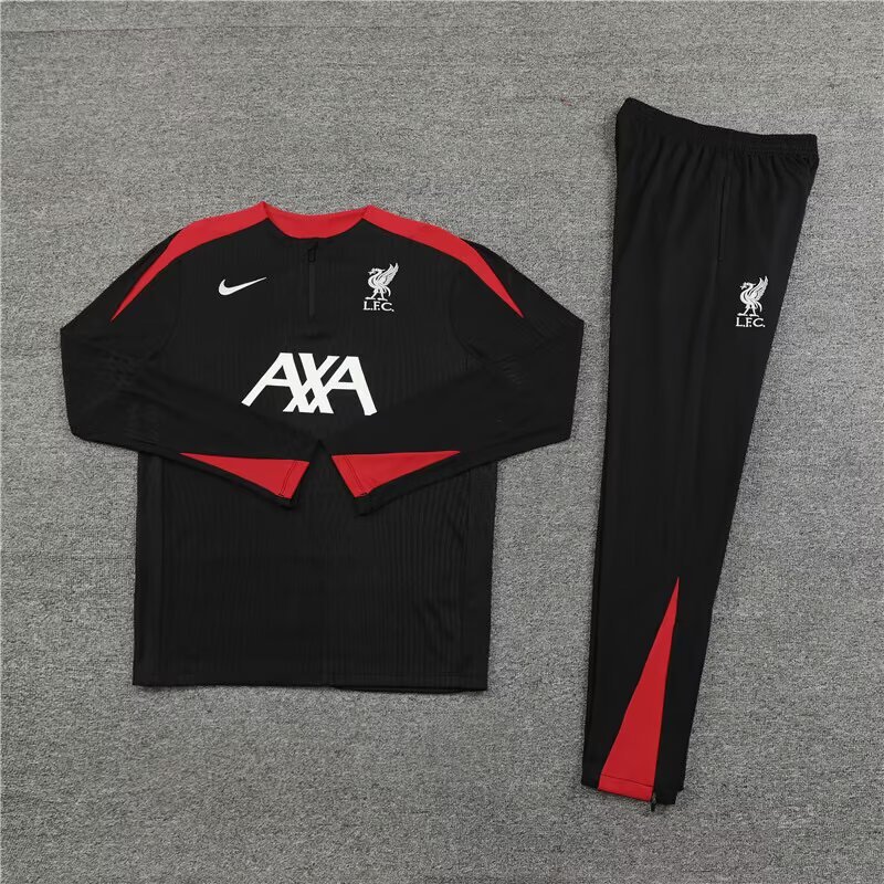 2025/2026 Liverpool Black Half-zip training suit
