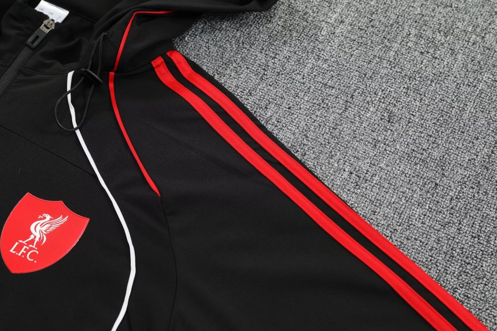 2025/2026 Liverpool Black Hooded Training Suit