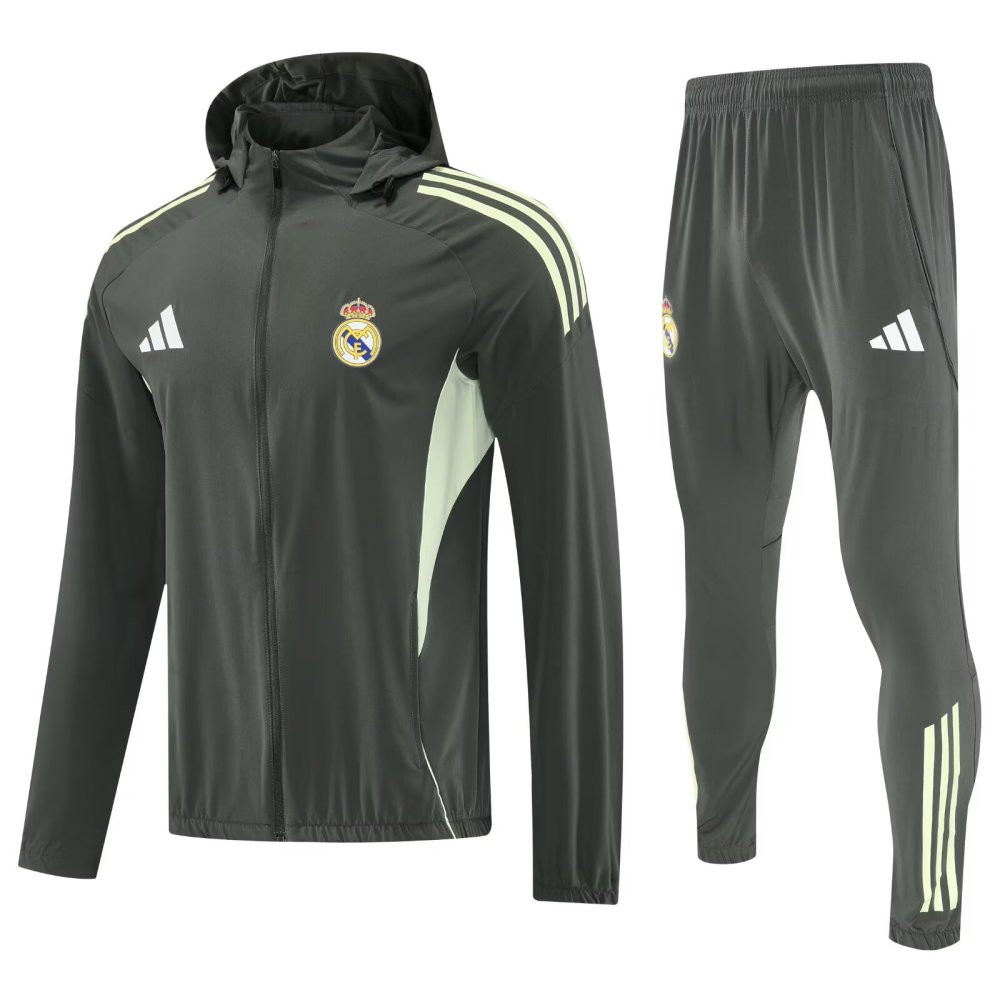 2025/2026 Real Madrid Gray Hooded jacket training