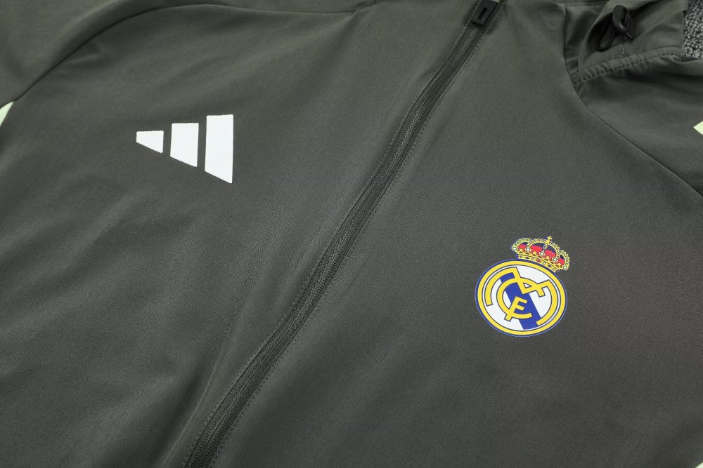 2025/2026 Real Madrid Gray Hooded jacket training