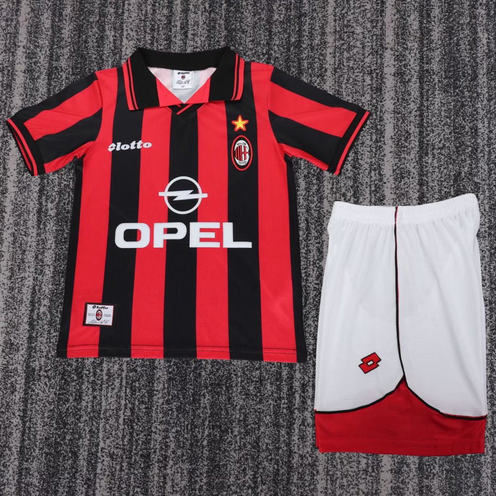 1997/1998 Retro AC Milan Home Football Shirt( Kids size)