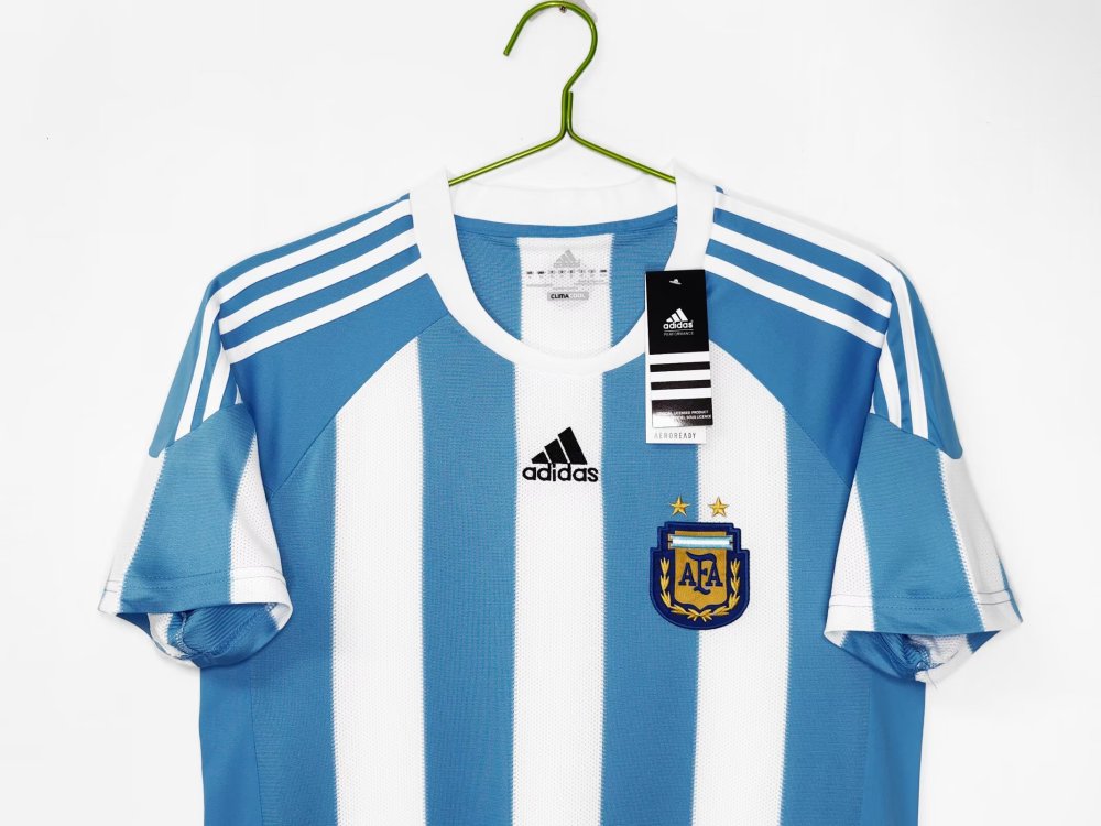 2010  Argentina Home Football Shirt ( Retro )