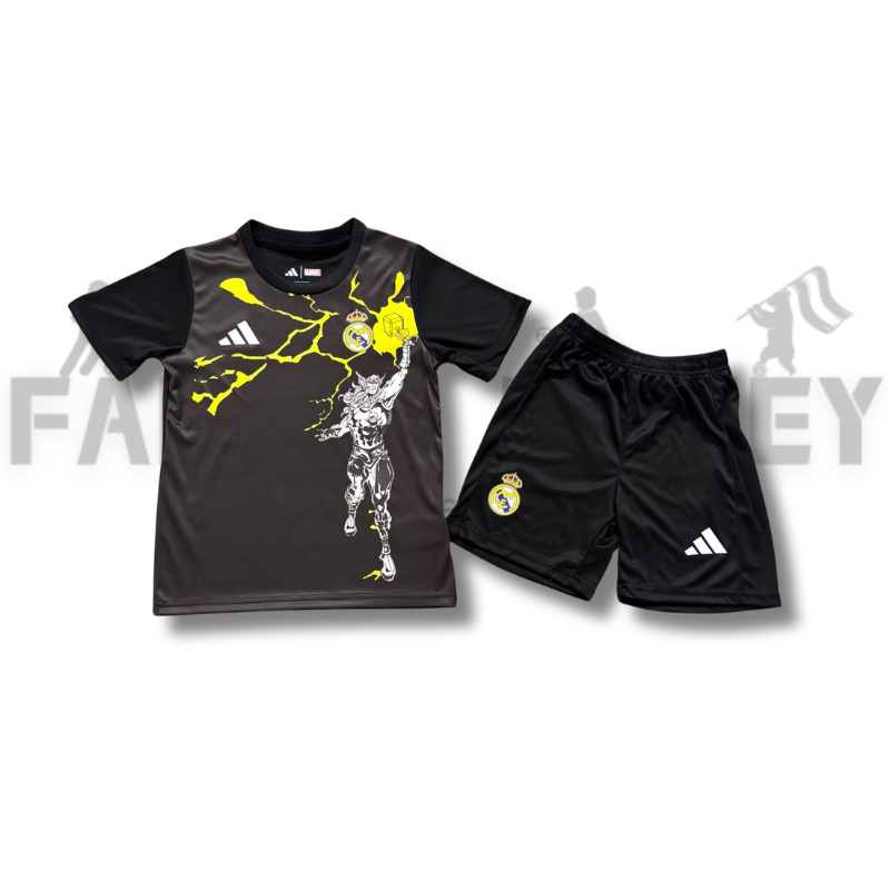 2025/2026 Real Madrid Marvel Special Jersey（For Kids)