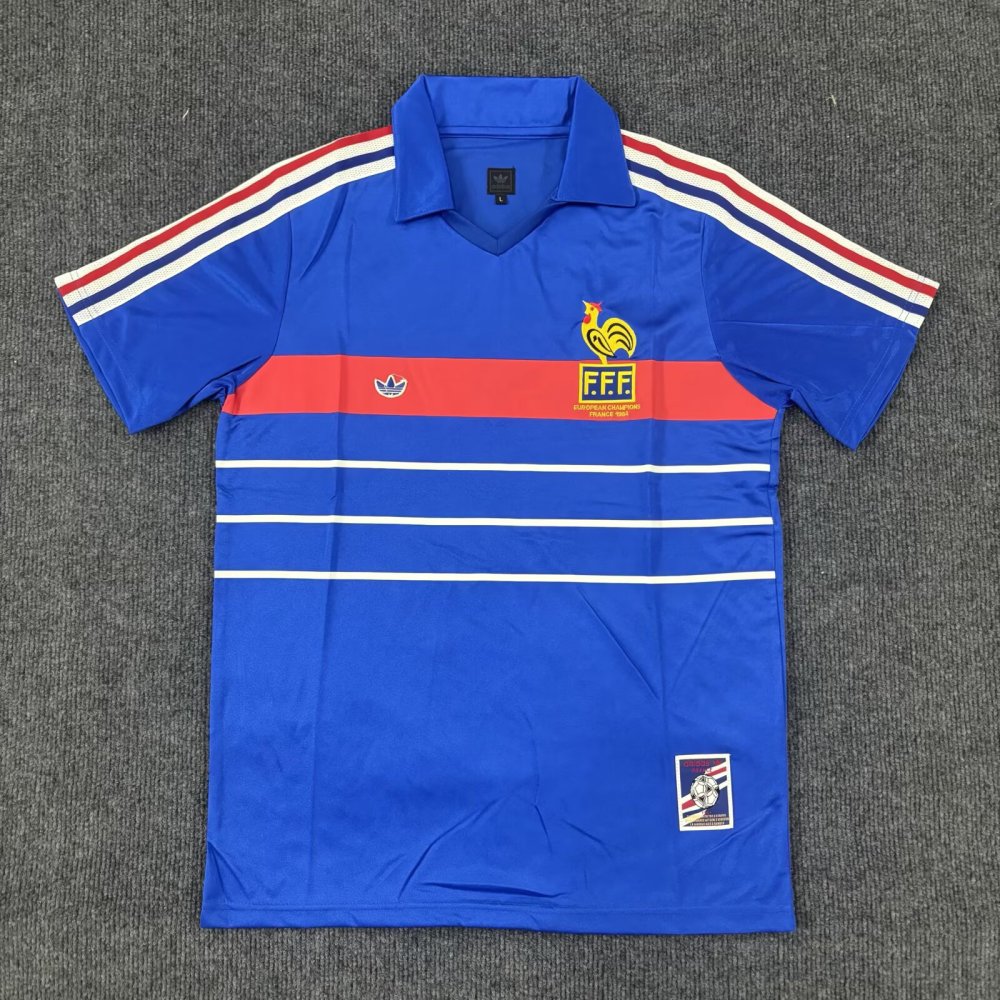 1984 Retro France Home Football Shirt
