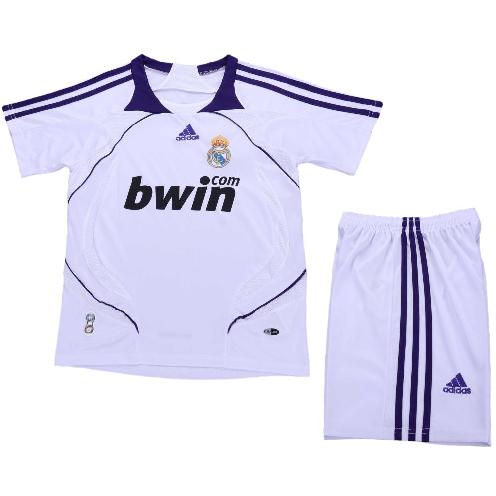 2007/2008 Real Madrid Retro Home Football Shirt(For Kids)