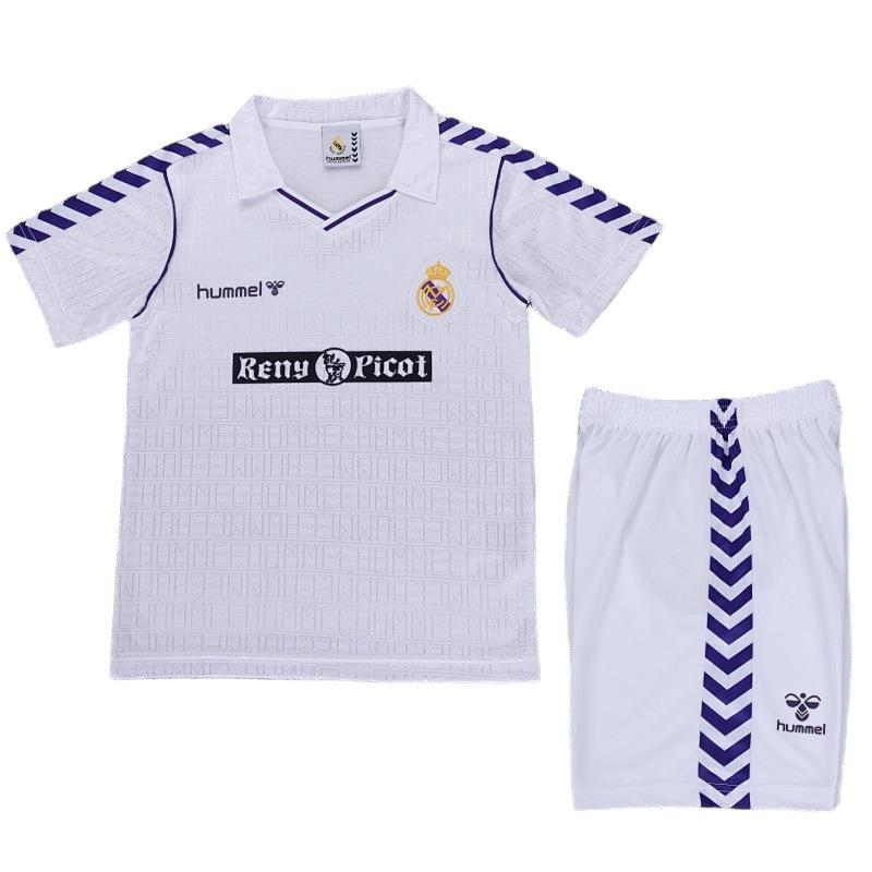 1988/1990 Real Madrid Retro Home Football Shirt(For Kids)