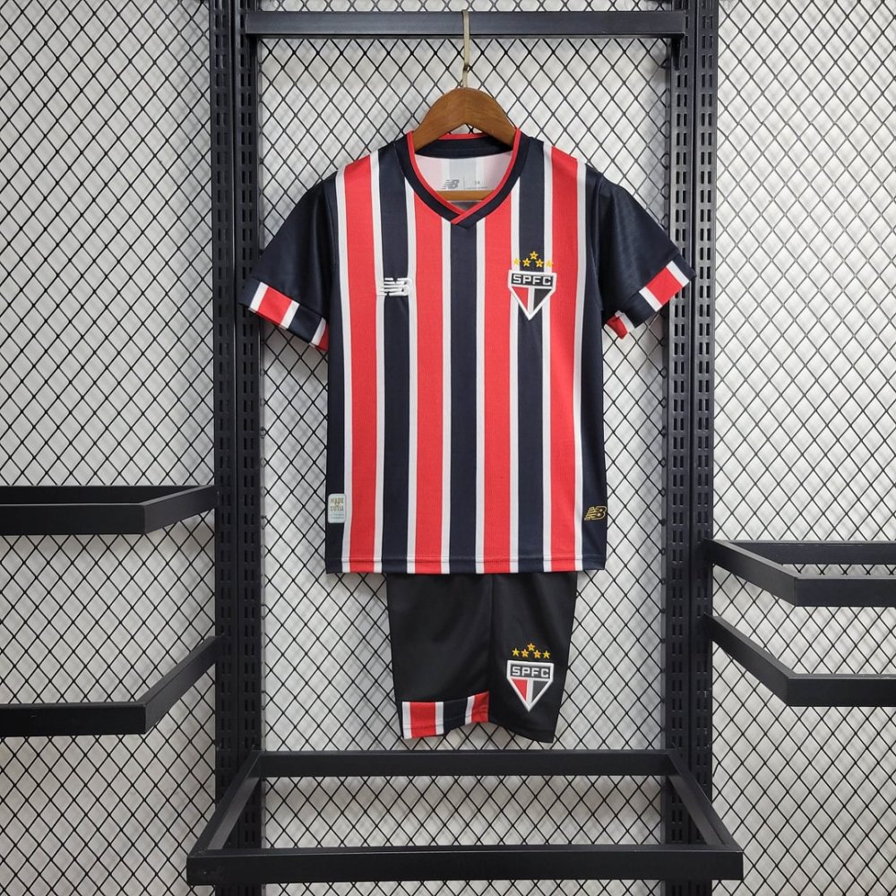 1:1 copy top quality 2024/2025 São Paulo Away Football Shirt Kids Size