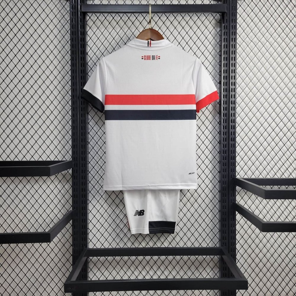 1:1 copy top quality 2024/2025 São Paulo Home Football Shirt Kids Size