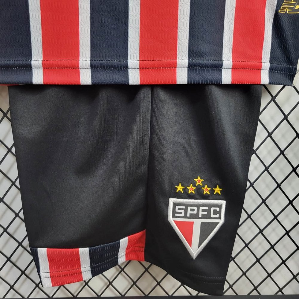 1:1 copy top quality 2024/2025 São Paulo Away Football Shirt Kids Size