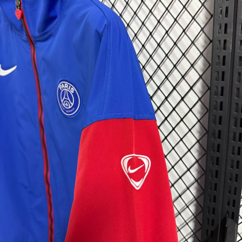 2025/2026 Paris Saint-Germain Blue  Waterproof Windbreaker