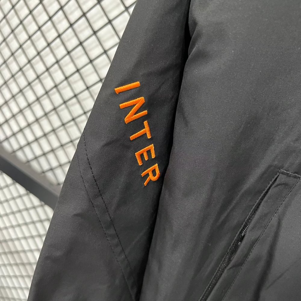 2025/2026 Inter Milan Black Waterproof Windbreaker