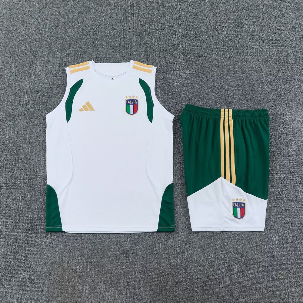 2024/2025 Italy White Sleeveless training suit set