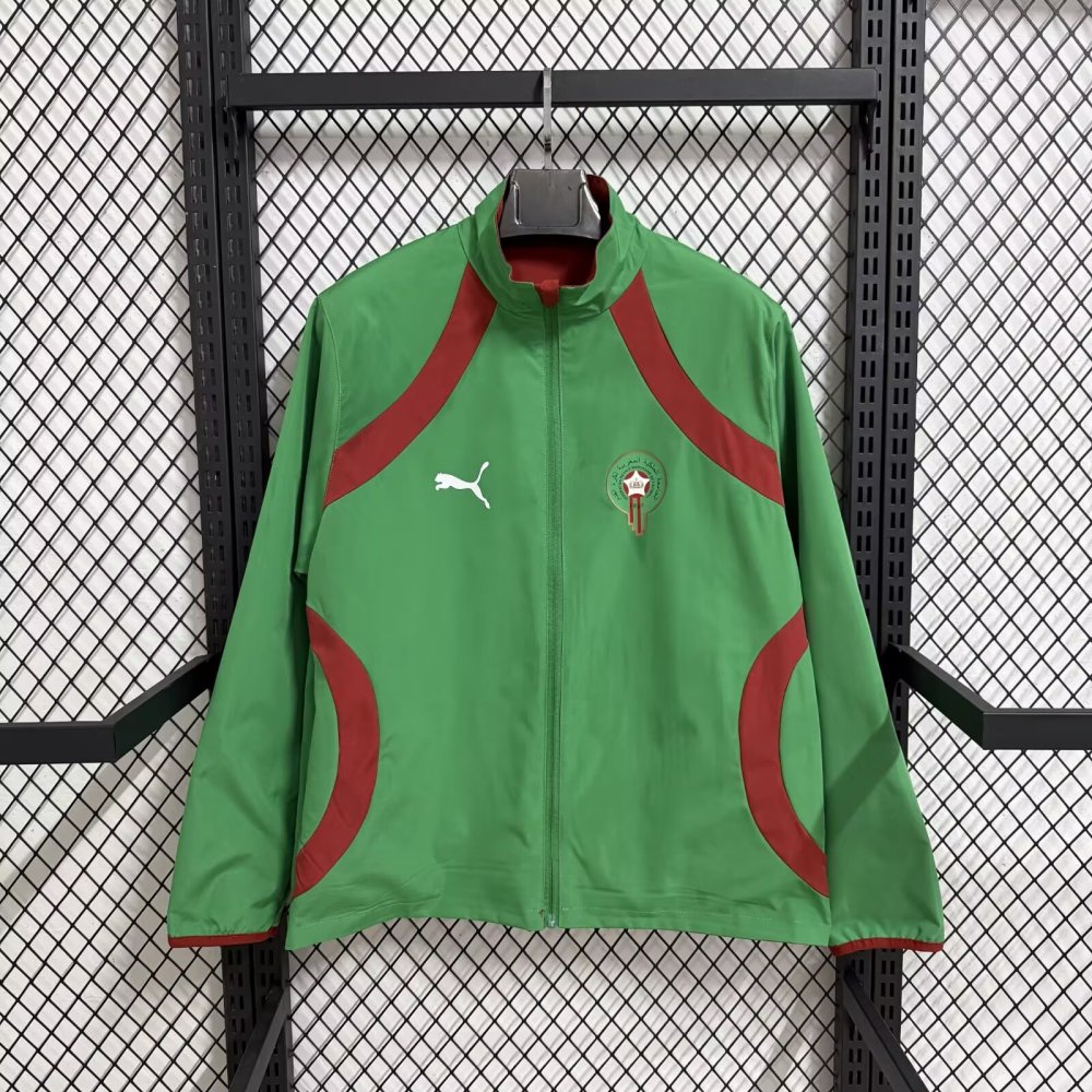 2026/2027 Morocco Reversible Windbreaker（Red- Green）Football Shirt