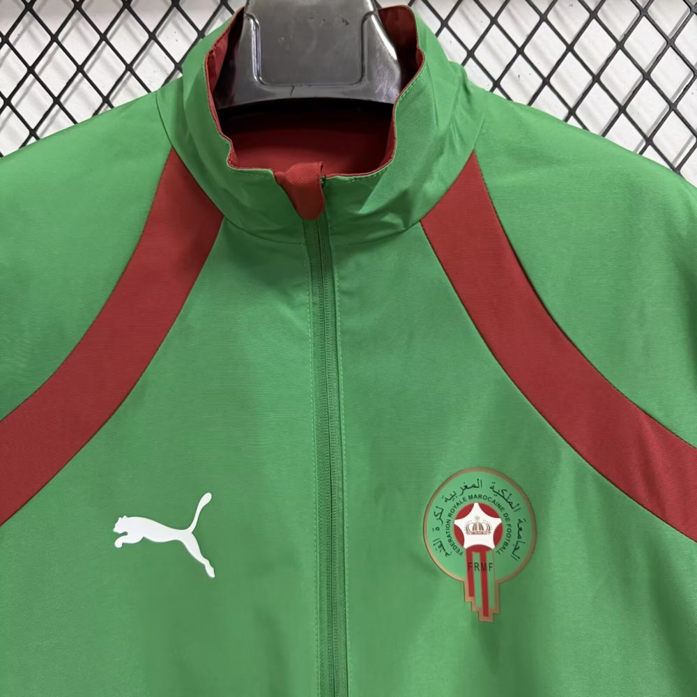 2026/2027 Morocco Reversible Windbreaker（Red- Green）Football Shirt